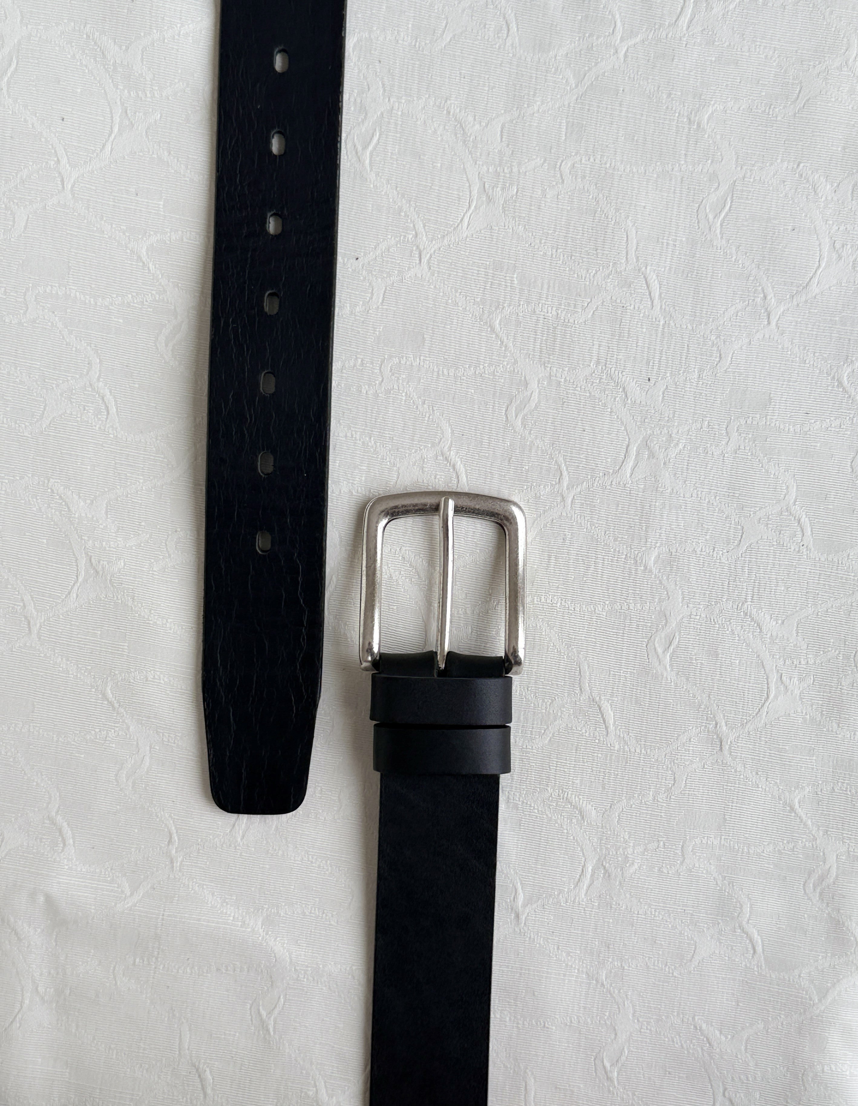 Black Leather Belt - Clasic